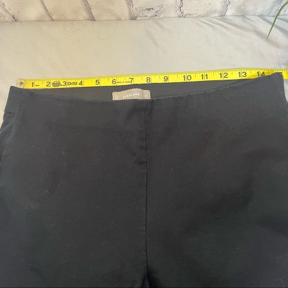 Everlane Black Side Zip Cotton Stretch Trousers - Picture 6 of 12